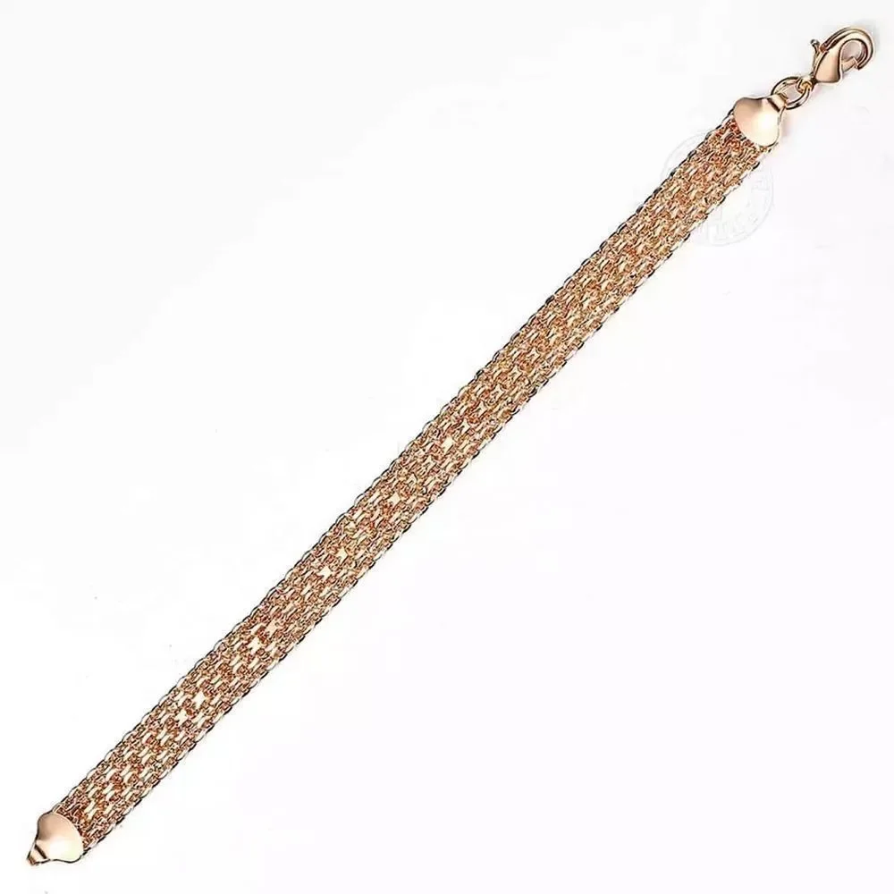 💎206💎 18K Gold Plated Rolo Chunky Link Bracelet - Picture 8 of 16